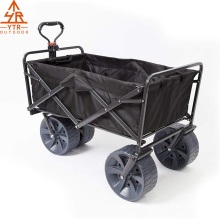 Amazon's Choice Heavy Duty Collapsible Folding All Terrain Utility Wagon Beach Cart (Black)